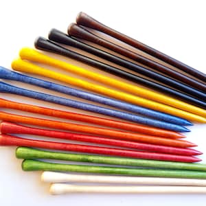 Wooden Hair Stick, Various Size and Colour of Hair Sticks, Turned Wooden Hair Sticks, Long and Slim Hair Pins, Pair of Hair Sticks image 2