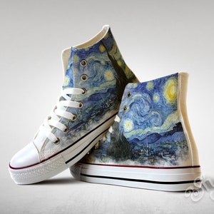 Starry Night - Vincent van Gogh, Custom Made Shoes