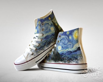 Starry Night Vincent Van Gogh, Custom Made Shoes