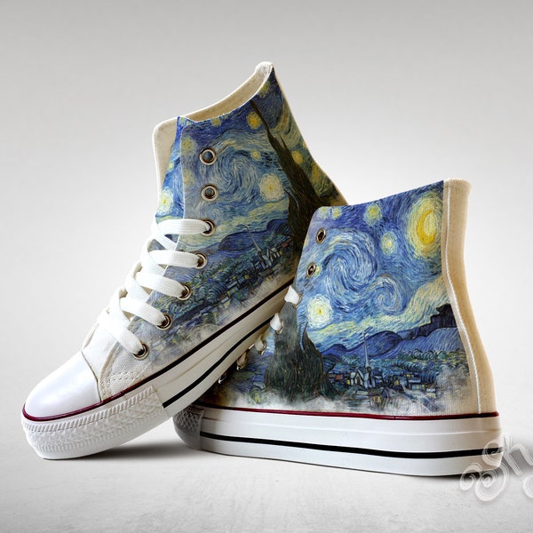 Nuit étoilée - Vincent van Gogh, chaussures sur mesure