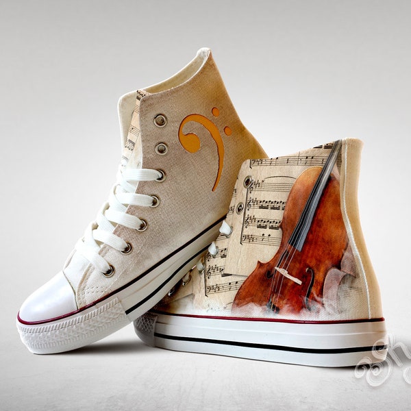 Bladmuziek Cello F-sleutel Op maat gemaakte schoenen