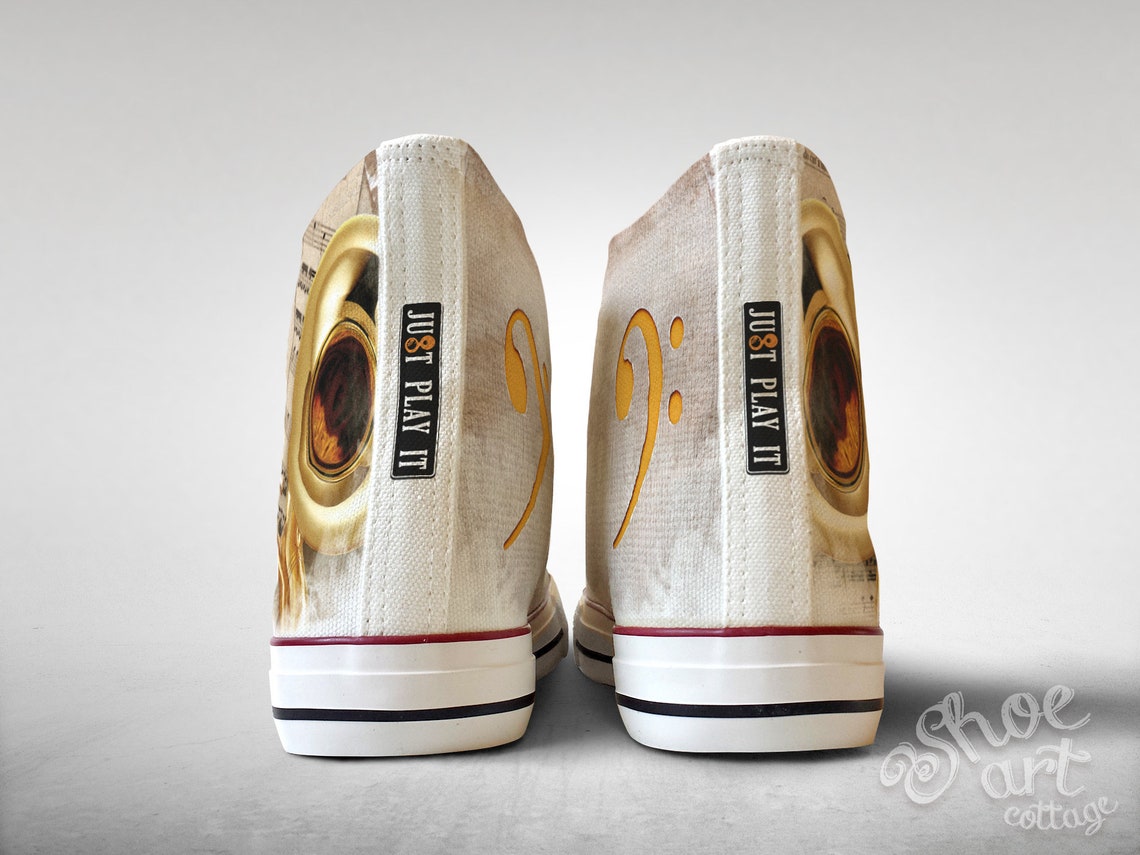 Sheet Music Sousaphone Fclef Custom Made Shoes Etsy
