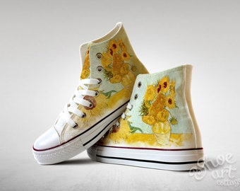 Sunflowers - Vincent van Gogh, Custom Made Shoes