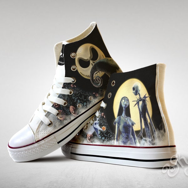 Cauchemar de Jack et Sally chaussures sur mesure