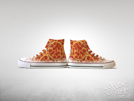 I Love Pizza, Custom Made Shoes - Etsy