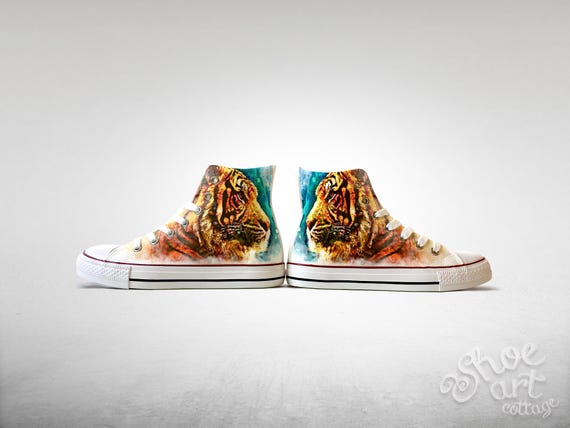 Tiger Wild Life Custom Made Shoes Etsy UK