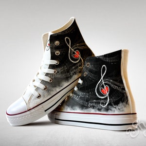 I Love Music, Treble Clef, Music is My Life, Custom Made Shoes