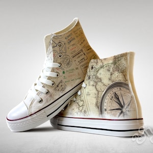 J'aime voyager, chaussures sur mesure