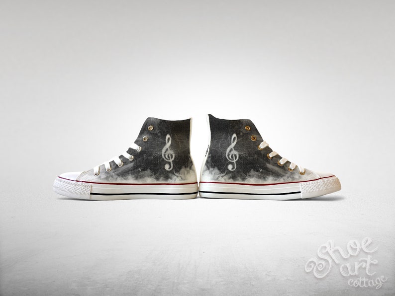 Treble Clef Sheet Music Custom Made Shoes Trumpet