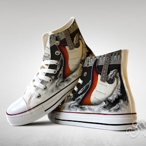 Electric Guitar with Amplifier, Custom Made Shoes