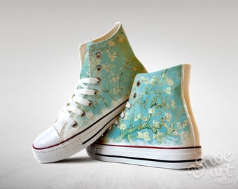 Almond Blossoms - Vincent van Gogh, Custom Made Shoes