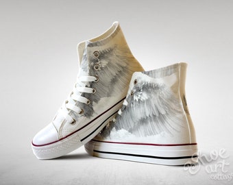 Angel wings shoes, Custom made sneakers