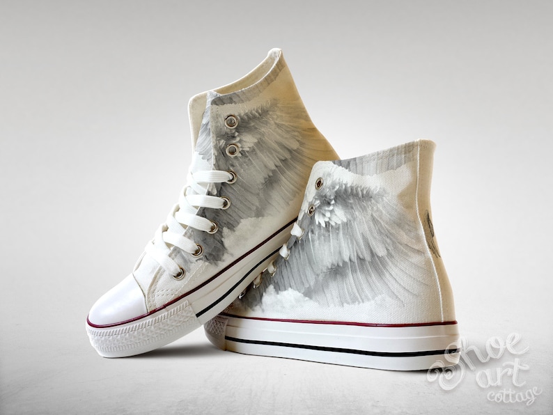 Angel wings schoenen Op maat gemaakte sneakers - Etsy België