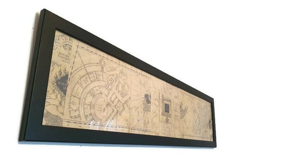 Marauders Map Framed Print Wood Various 55 x 75 x 2.9 cm GB eye Harry Potter
