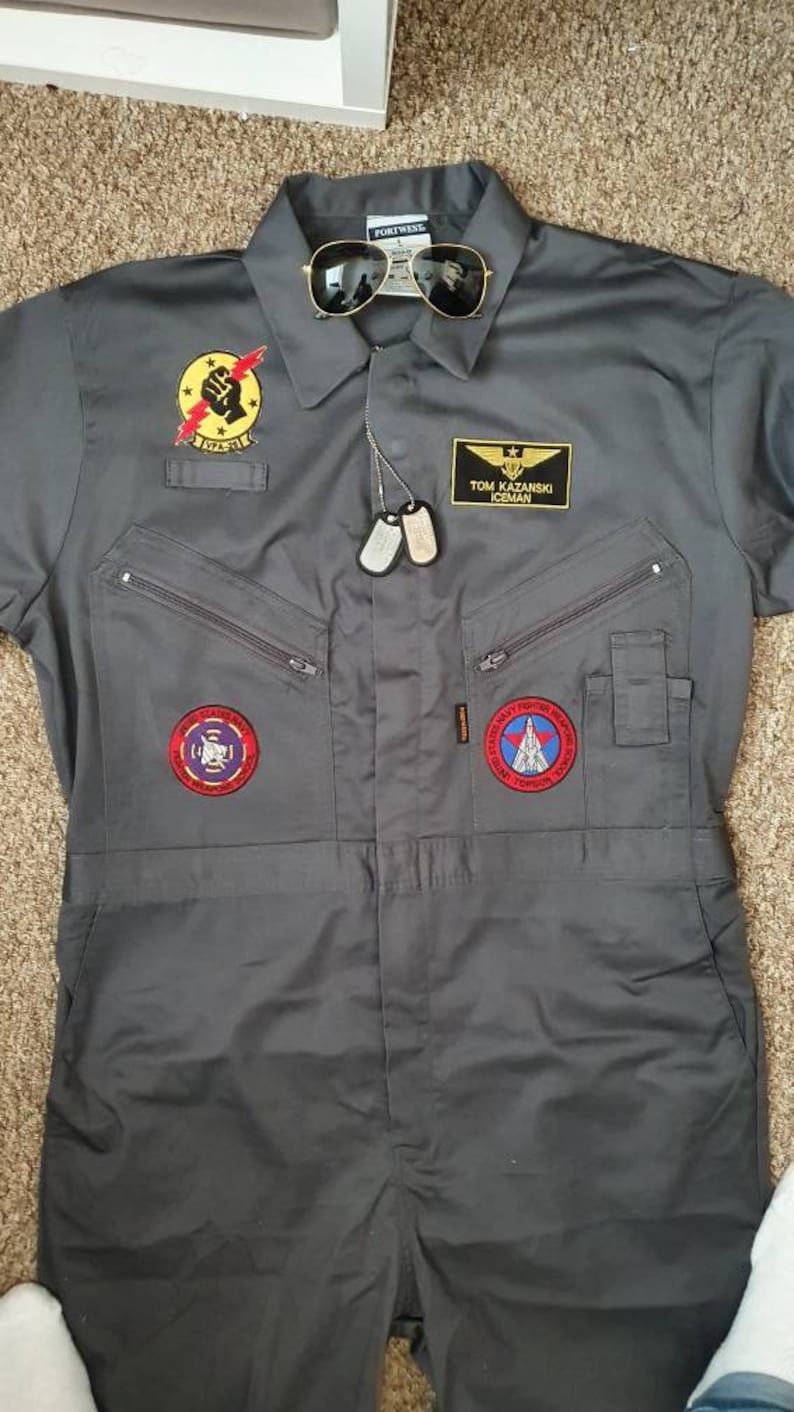 Top Gun Iceman Costume Overalls coveralls Etsy