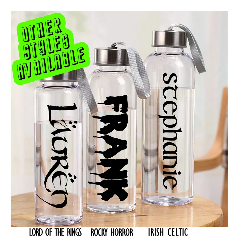customised name gift present Game of Thrones style personalised drinkswater bottle