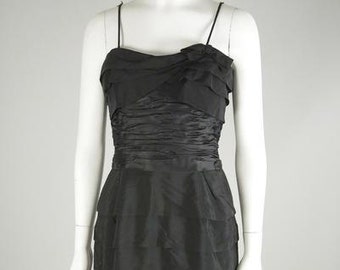 1940s Black Cocktail Dress