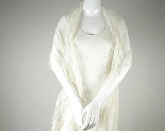 Hand-beaded Cotton Tulle Wedding Dress