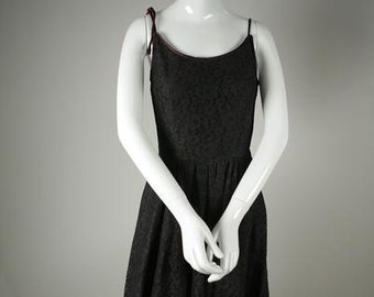 1950s Black Lace Dress