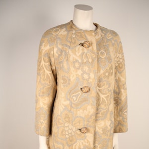 1960s Original Golet Heavy Wool Jacquard Coat