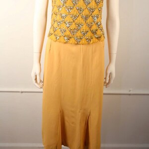1940er Jahre leicht Mandarine Rayon plissierten Rock.