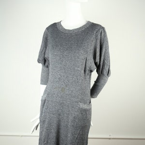 1980s Heather Grey Sweater Dress