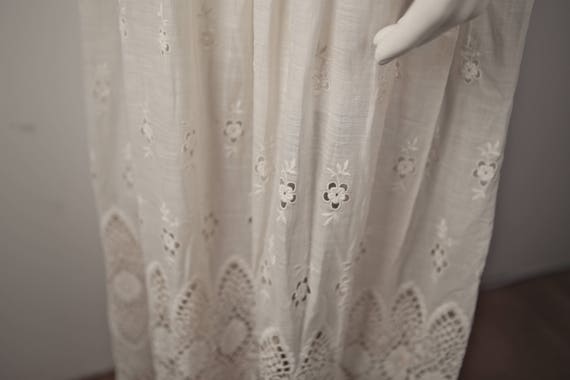 Rare Vintage Edwardian Cotton Wedding Dress in Ex… - image 5