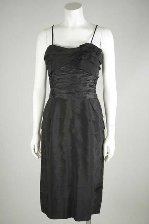 1940s Black Cocktail Dress