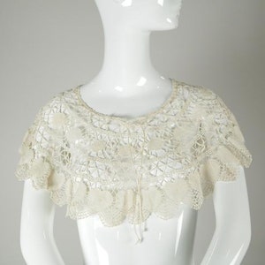 Crocheted Off White Shawl
