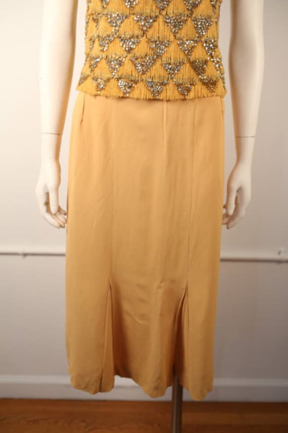 1940's Light Tangerine Rayon Pleated Skirt. - image 3