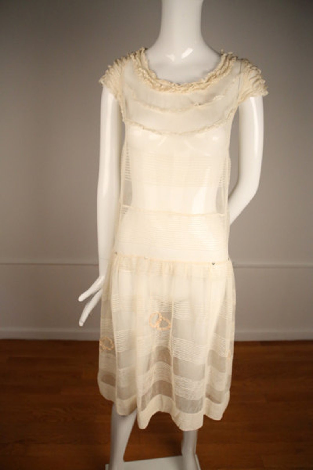 Art Deco Cotton Tulle Wedding Dress - Etsy