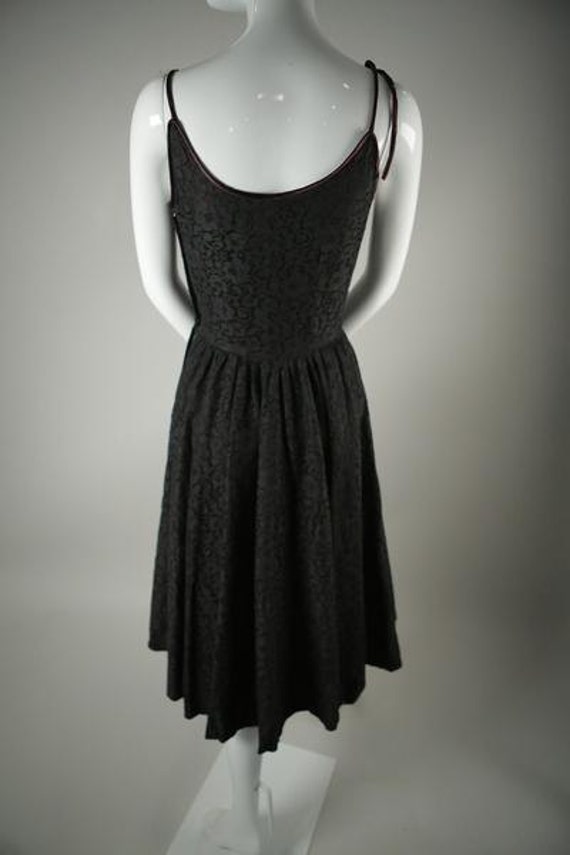 1950s Black Lace Dress - image 4