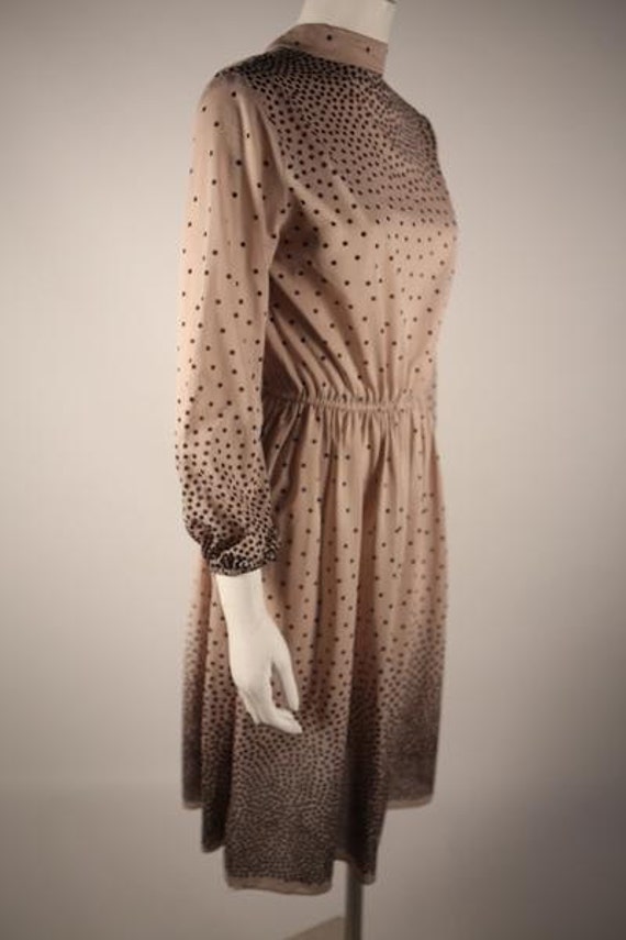 1970s Polka Dot Long Sleeve Dress - image 4