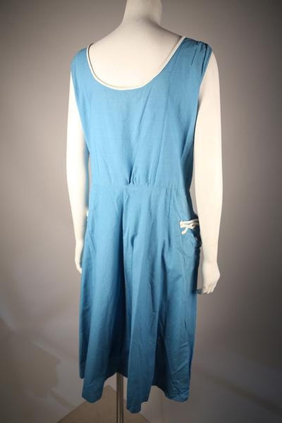 Whimsical 1940s Turquoise Summer Dress - image 3