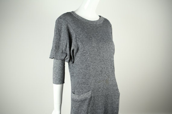 1980s Heather Grey Sweater Dress - image 2