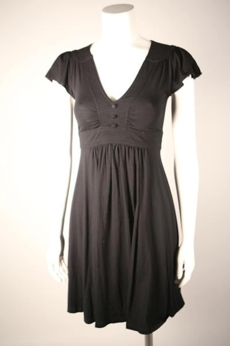 1970s Black Knit Dress image 1