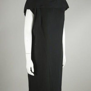 1960s Black Crepe Cocktail Dress image 2