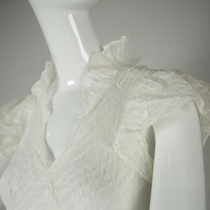 1930s White Cotton Bridal Gown
