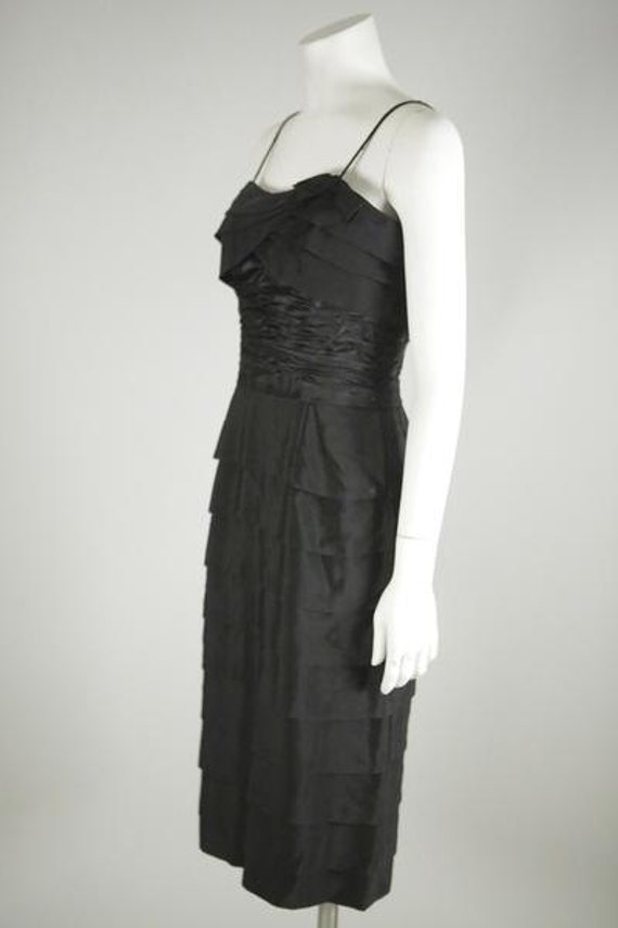 1940s Black Cocktail Dress - image 2