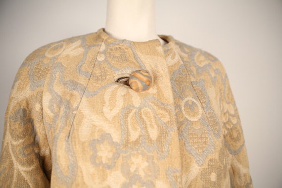 1960s Original Golet Heavy Wool Jacquard Coat - image 4