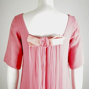 1960s Pink Silk Shift Gown