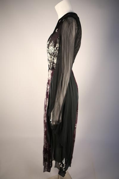 Designer 1970s Floral Jacquard Dress - Etsy