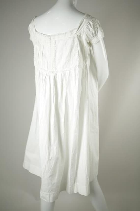 Victorian/ Edwardian Era White Cotton Dress - image 3