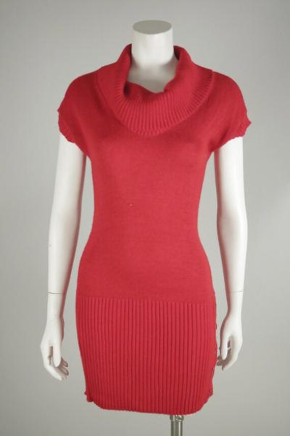 1980's Red Sweater Dress