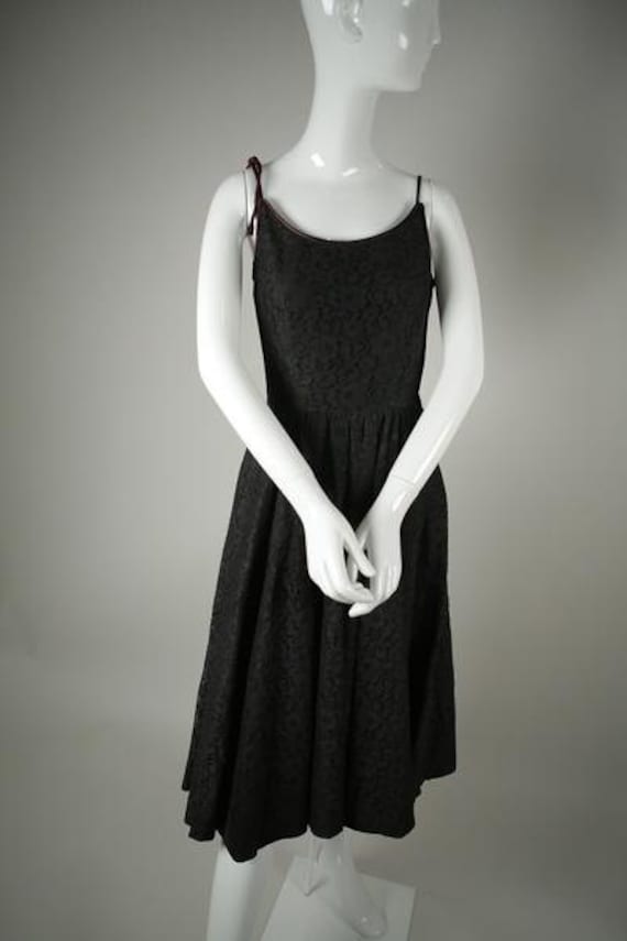 1950s Black Lace Dress