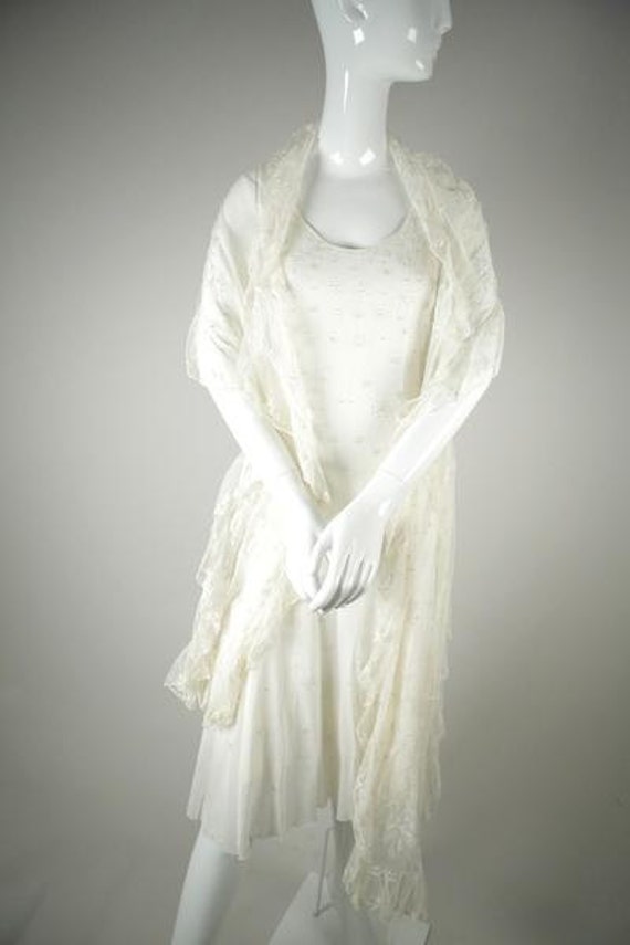 Silk Tulle Veil/ Shawl - image 3