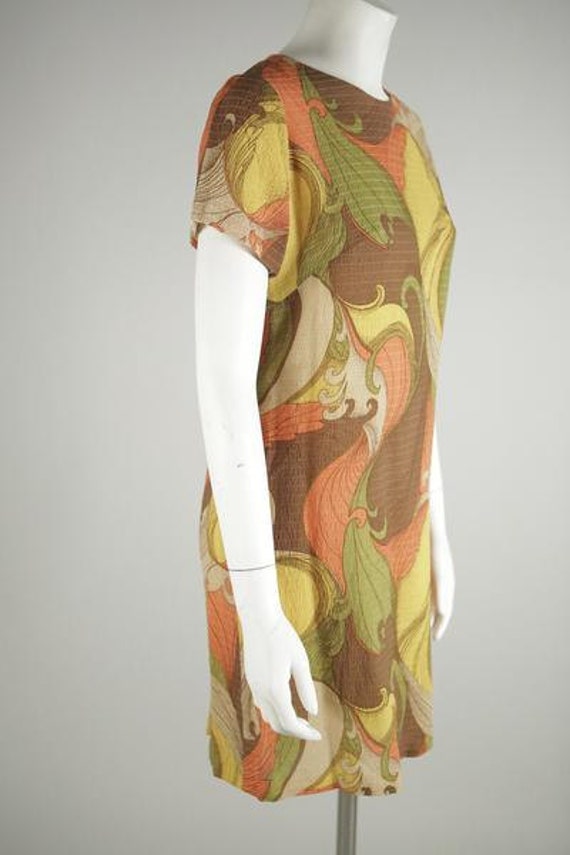 1960s Psychedelic Print Mod Mini Dress - image 4