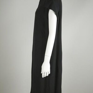 1960s Black Crepe Cocktail Dress image 4