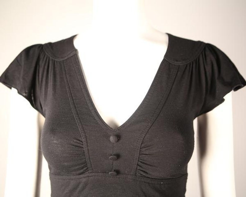 1970s Black Knit Dress image 5
