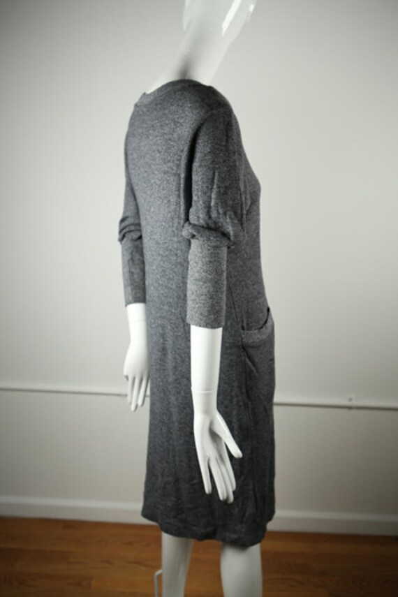 1980s Heather Grey Sweater Dress - image 4